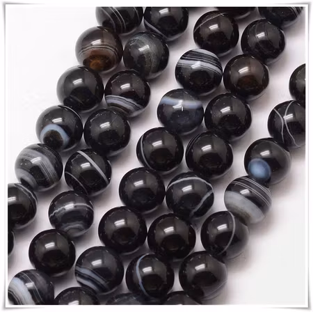 Striped agat 8 mm