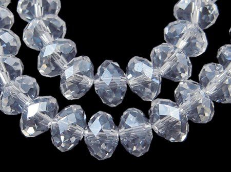 Facetterade glasrondeller 8 mm 10-pack