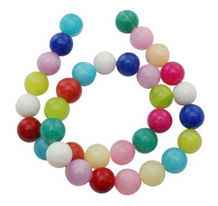 Färgad jade 10 mm