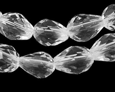 Facetterade glasdroppar i flera färger 10-pack