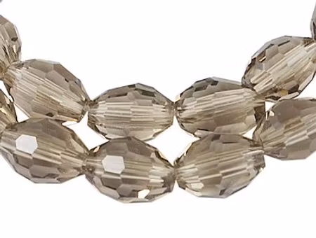 Facetterade ovala glaspärlor i flera färger 6 mm 10-pack