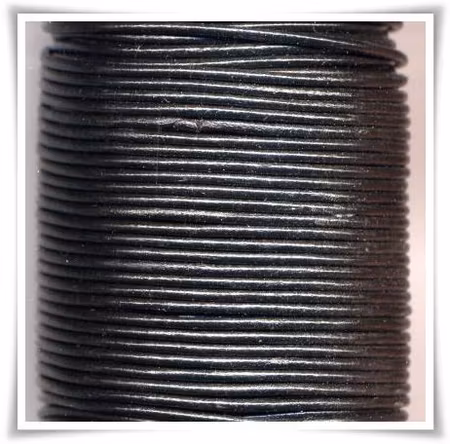 Läder svart 2 mm