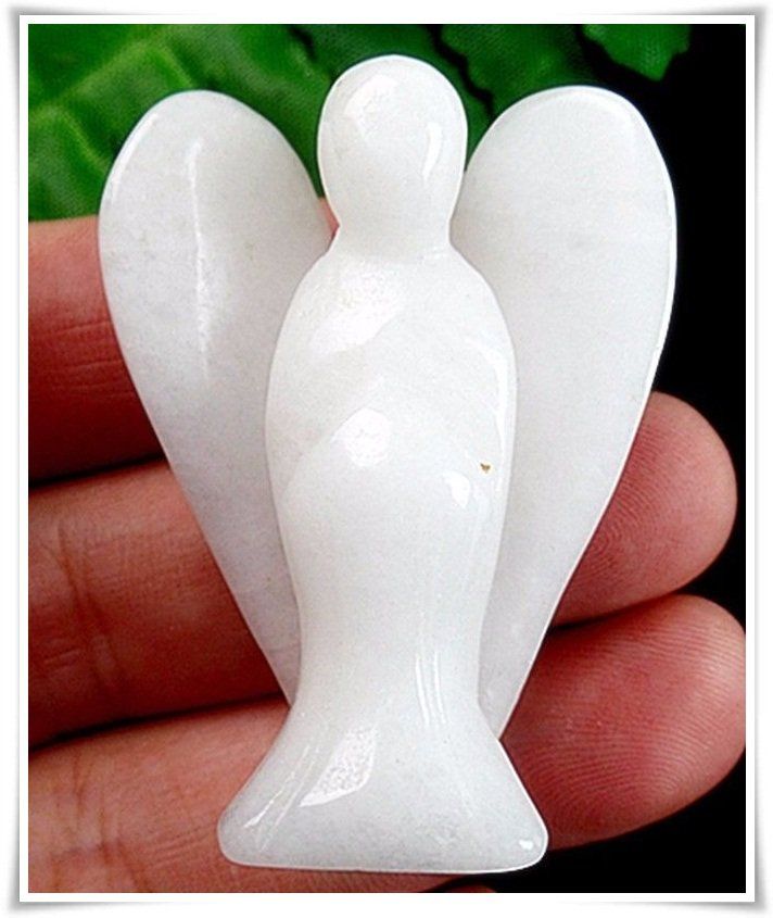 Skyddsängel vit jade