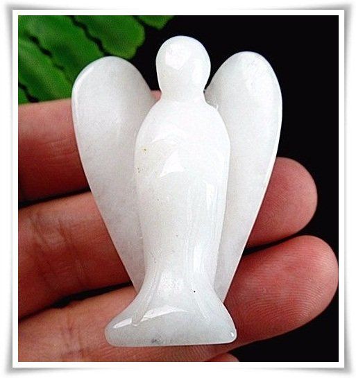 Skyddsängel vit jade