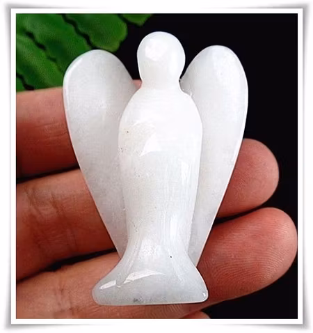 Skyddsängel vit jade