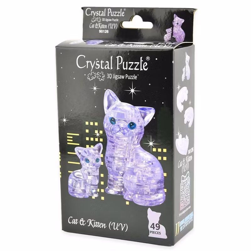 Crystal puzzle clear cat 49pcs