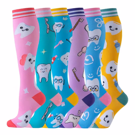 6-Pack Kompressionsstrumpor Tooth-Dentist