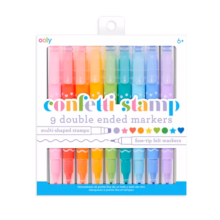 Confetti Stamp Double-Ended Markers