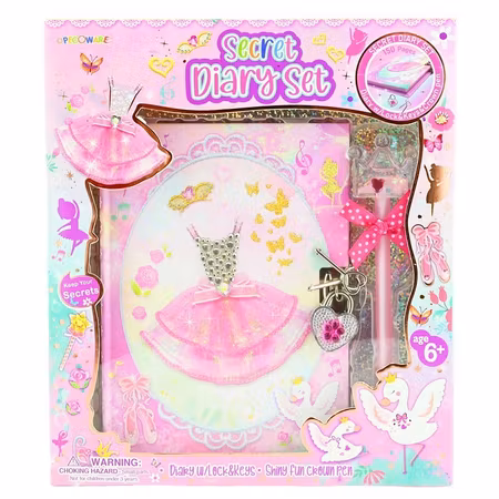 Dagboksset med fjÀderpenna prinsessa - Diary Set w Feather Pen