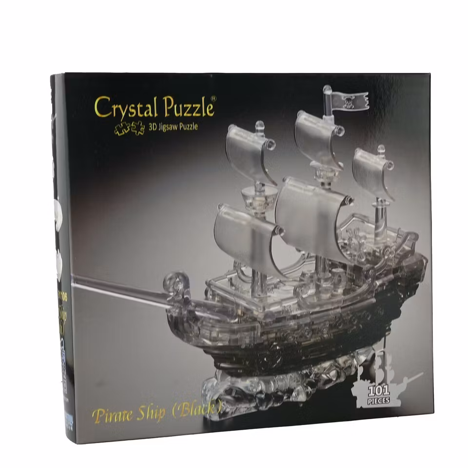 Crystal puzzle Black Pirate Ship