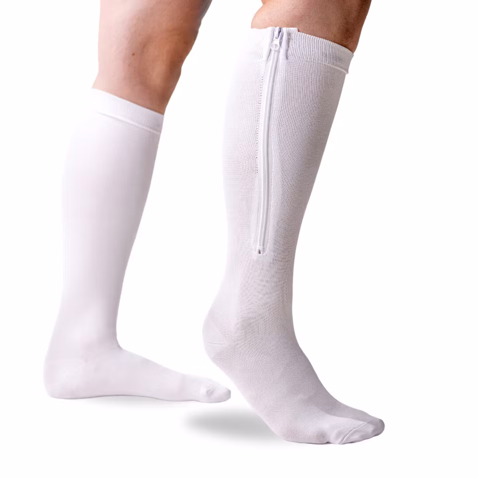 Trofast stödstrumpor med dragkedja (Frost White)
