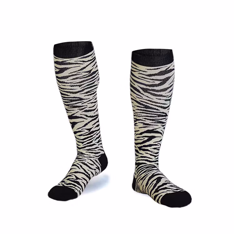 Stödstrumpor Zebra Vit Nr 129