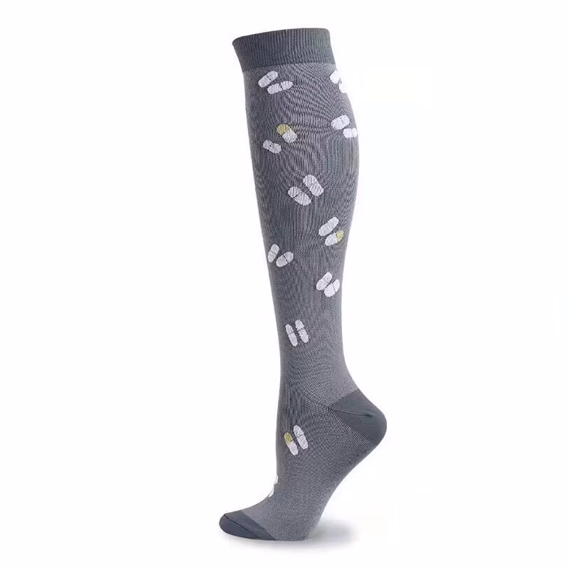 Stödstrumpa Grey with dots Nr 97