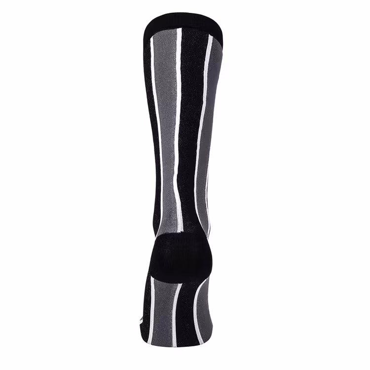 Stödstrumpa Black and grey stripes Nr 99