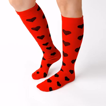 Kompressionsstrumpa Black hearts Nr 91