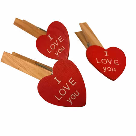 Klädnypor I love you  20-pack