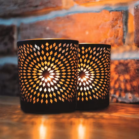 Ljuslykta Rose bronze 2-pack