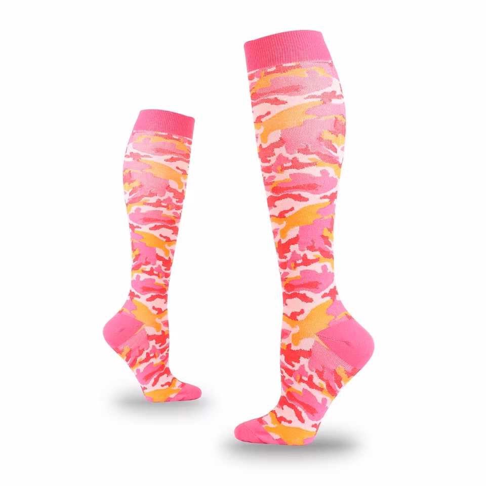 Stödstrumpor Pink flow Nr 66