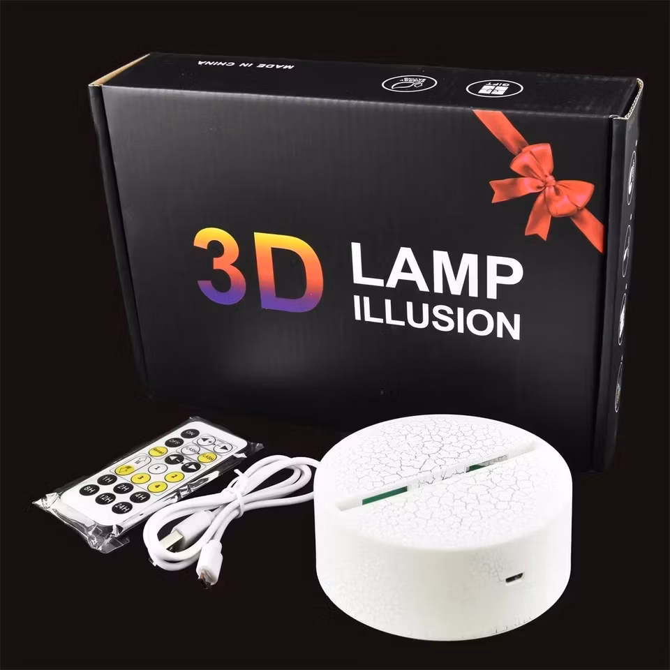 3D Led-Lampa Unicorn med Fjärrkontroll