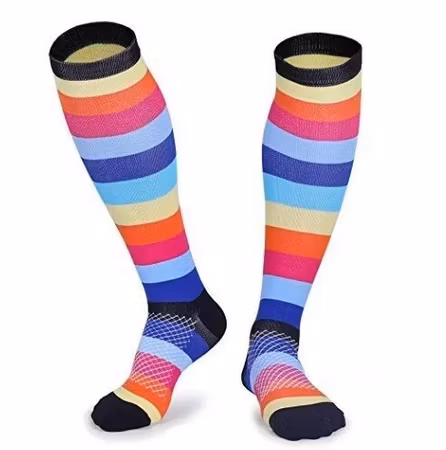 Kompressionsstrumpor Stripes Rainbow Nr 29
