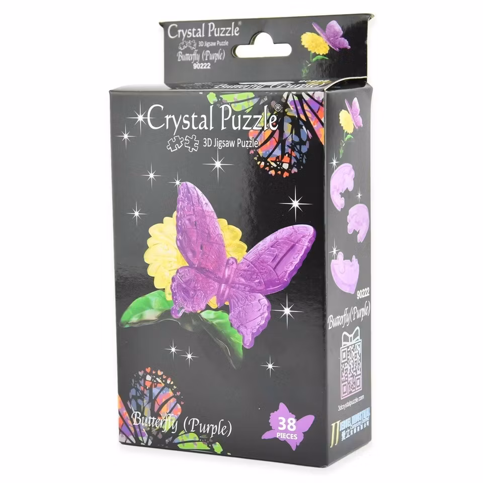 Crystal Puzzle Butterfly Purple