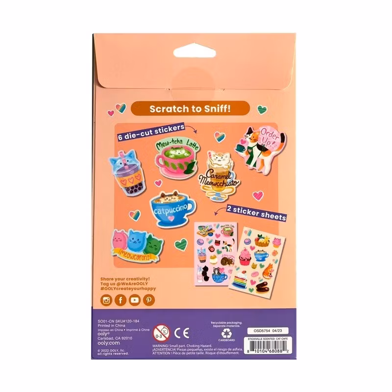 Stickiville Stickers: Cat Cafe – Scented