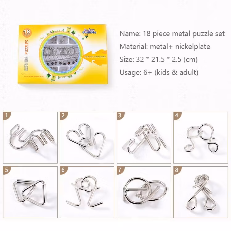 Metal Puzzle - 18 olika