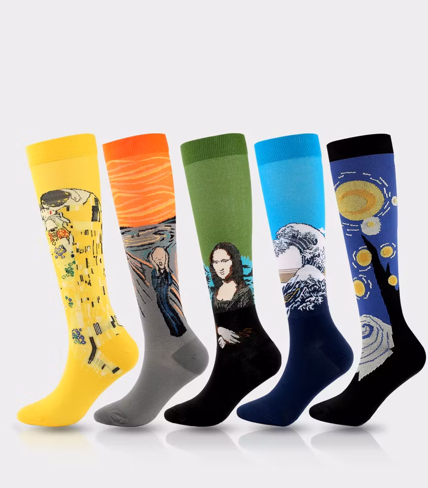 Stödstrumpor med motiv