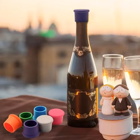 Silikontätningslock för glasflaskor 3-pack