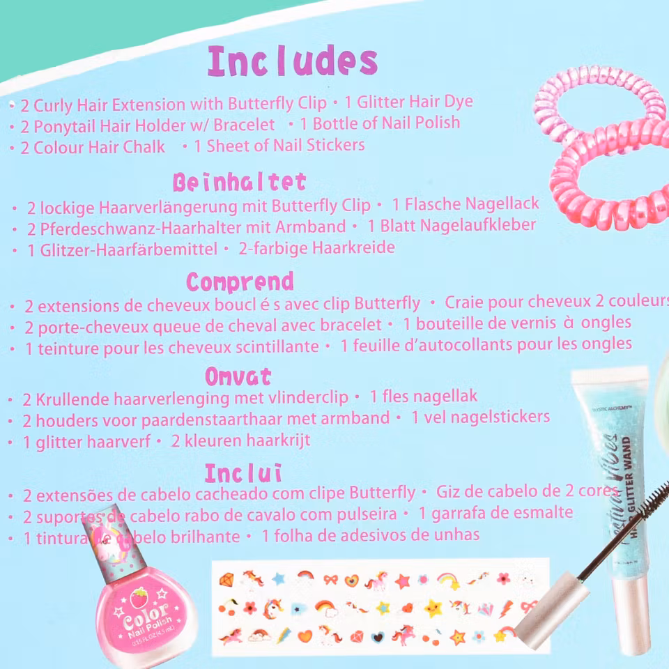 Sparkle Hår och Nagelkit Barn