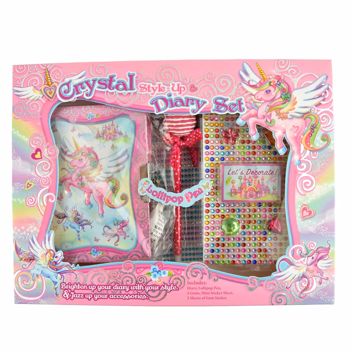 Unicorn dagbok med stickers -Diary unicorn