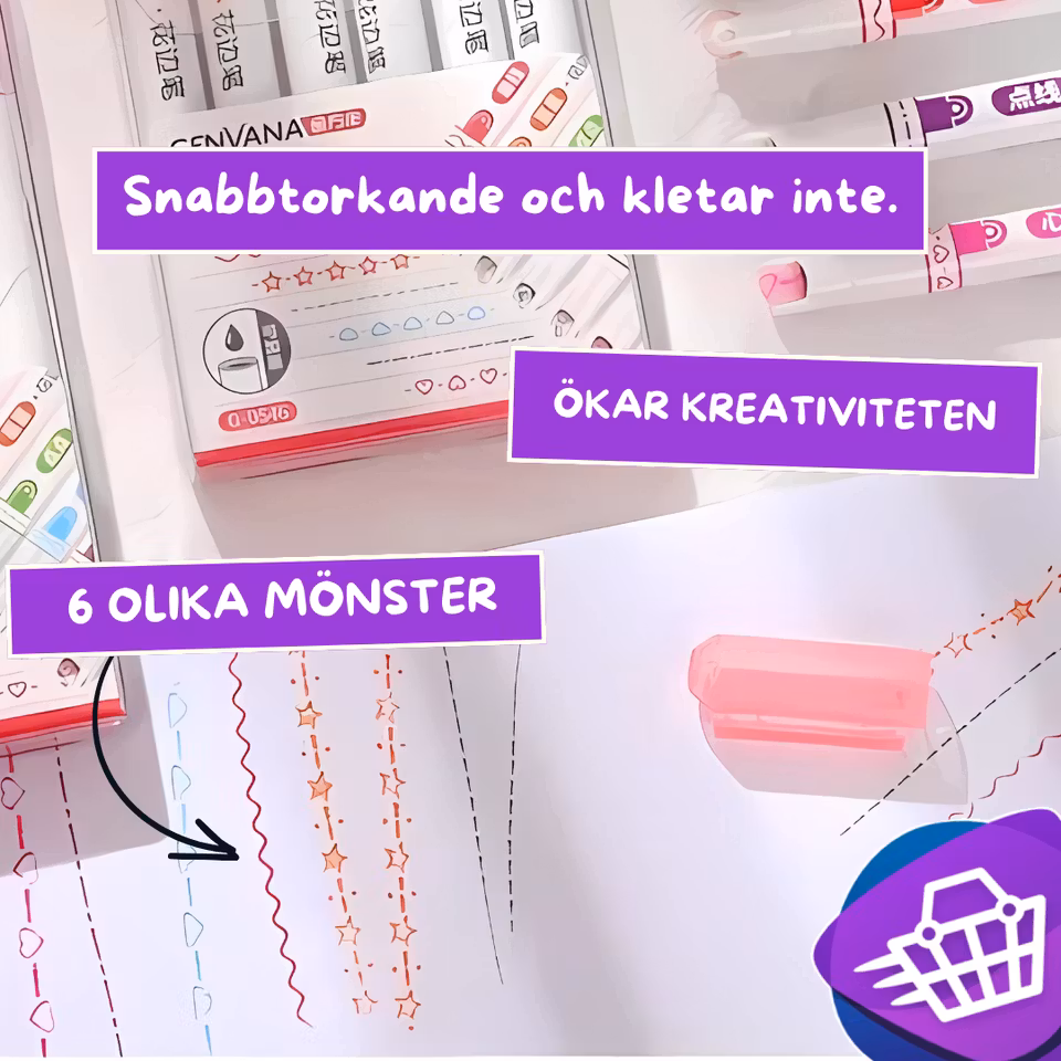 Star Magic Pen: 6 magiska pennor med olika mönster