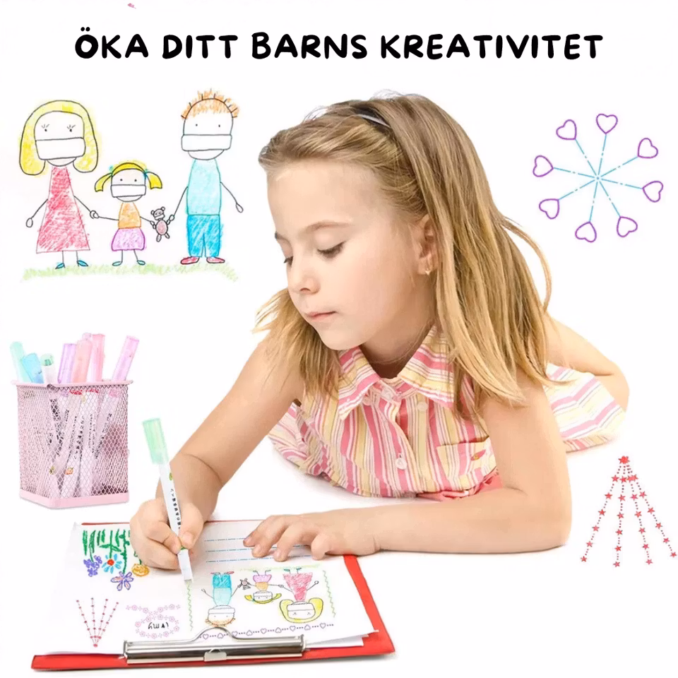 Star Magic Pen: 6 magiska pennor med olika mönster