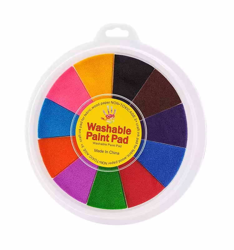 Fingermålningsplatta med 12 färger