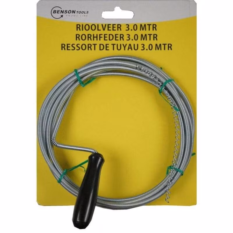 Avloppsrensare 3 meter med handtag