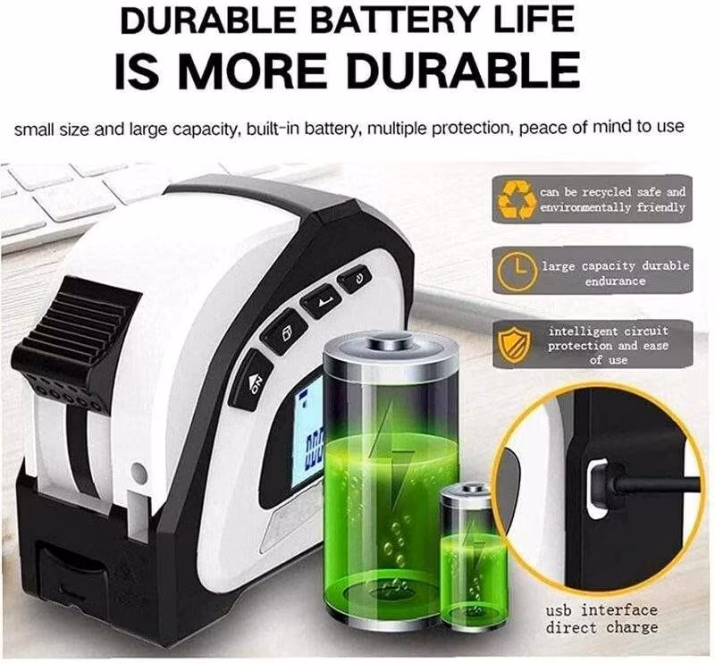 Digitalt lasermåttband 2 i 1