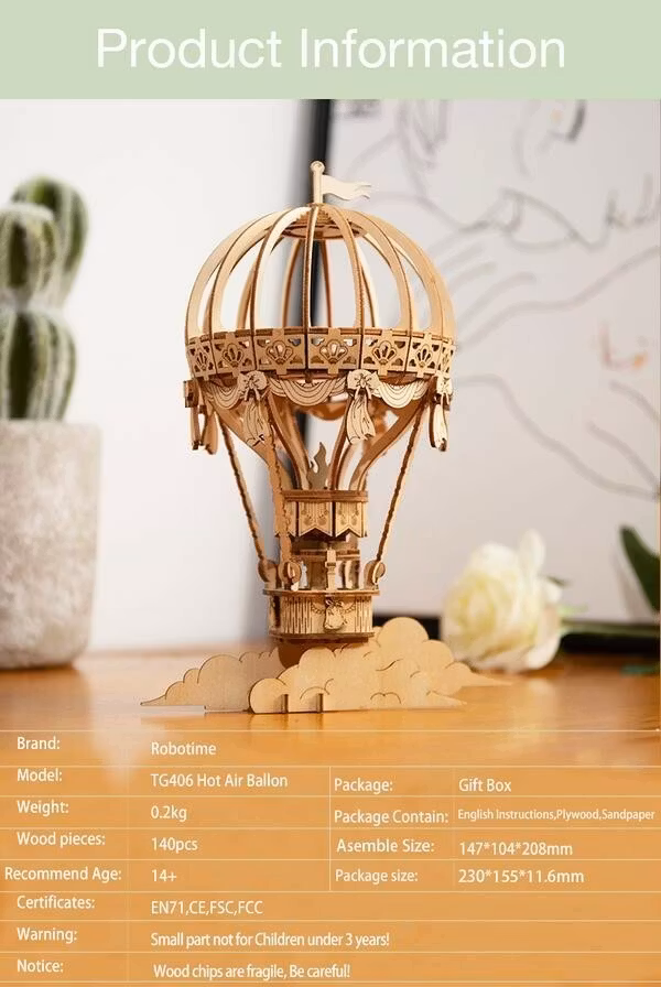 Hot Air Balloon TG406 Robotime