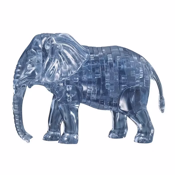 Crystal puzzle elefant