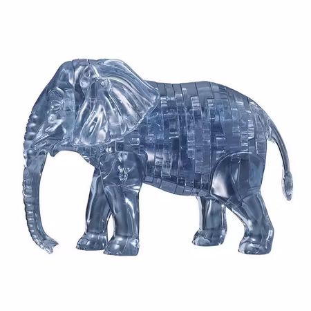 Crystal puzzle elefant