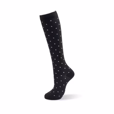 Stödstrumpor Black White Dots Nr 140