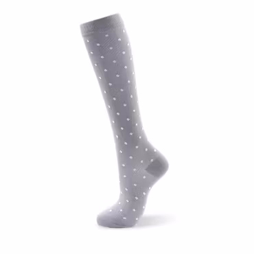 Stödstrumpor Grey And white Dots Nr 151