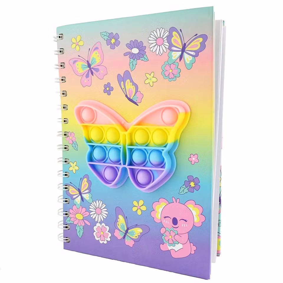 Anteckningsbok - Notebook Spiral Pop it Butterfly