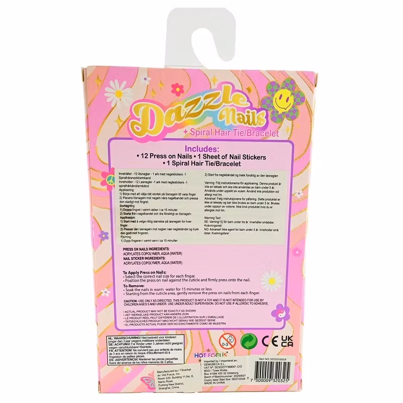 Kit med Lösnaglar och Klistermärken - Nail Dazzle Kit Press-On And Stickers