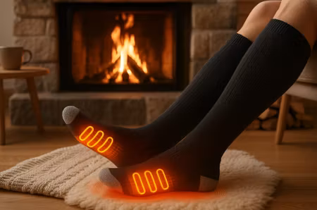 Värmestrumpor med starkt batteri