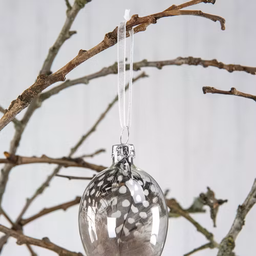 Ägg/Glas Klar Prick 4x 6,5cm 8 st