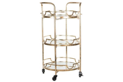 Drinkvagn Spegel Guld 52x46x90,5cm