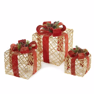 Juldecoration. Boxar  SET/3  30/23/18CM