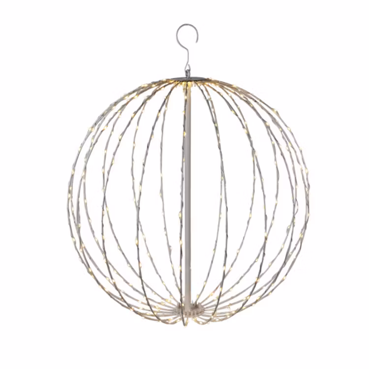 Metallkula vit set-2 st, LED-lampor Ø30cm + 50 cm, 230V
