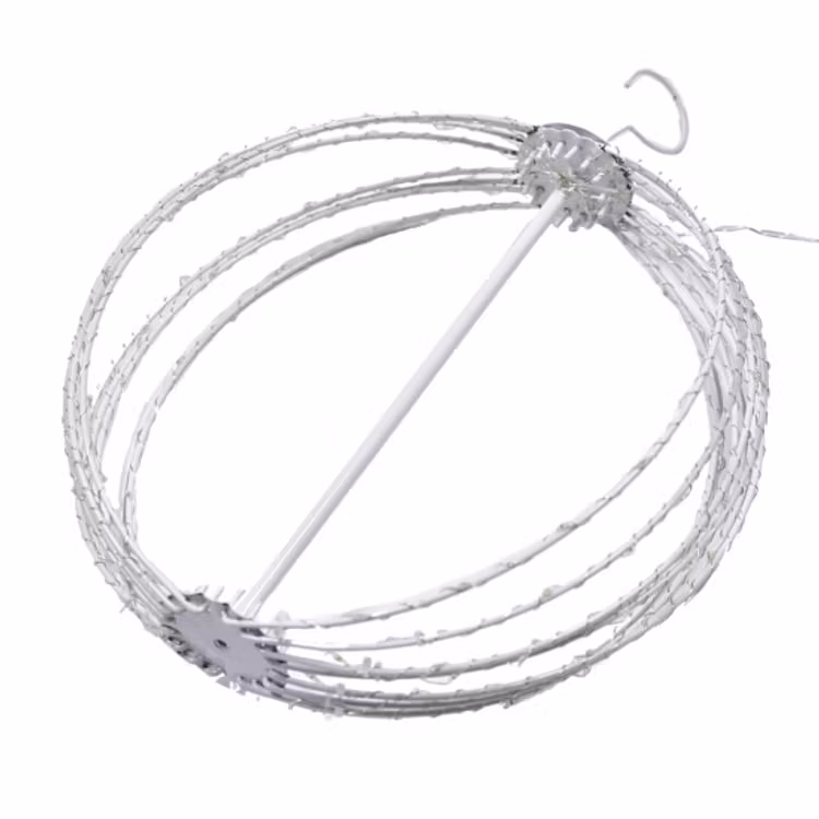 Metallkula vit set-2 st, LED-lampor Ø30cm + 50 cm, 230V