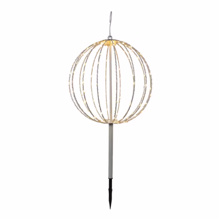 Metallkula vit set-2 st, LED-lampor Ø30cm + 50 cm, 230V